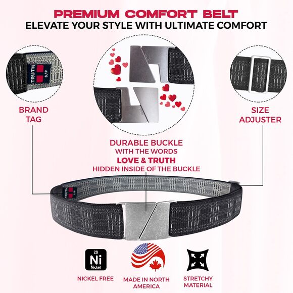 1234 No Show Invisible Elastic Belts For Women & Men 1.4\